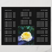 ビジネスロゴ&フォトブラック3折パンフレット (裏面)