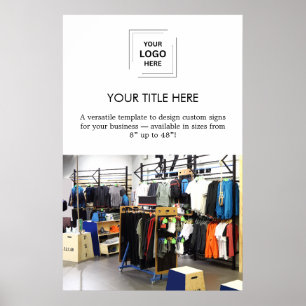 ビジネスロゴ  フォトミニマルモダンリストホワイト ポスター