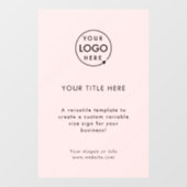 ビジネスロゴ | フレッシュピンク プロフェッショナル フェミニン ウィンドウサイン (シート)