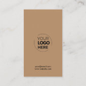 ビジネスロゴ |ブラウンプロフェッショナル会社 ロイヤリティカード (裏面)