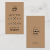 ビジネスロゴ |ブラウンプロフェッショナル会社 ロイヤリティカード (正面/裏面)
