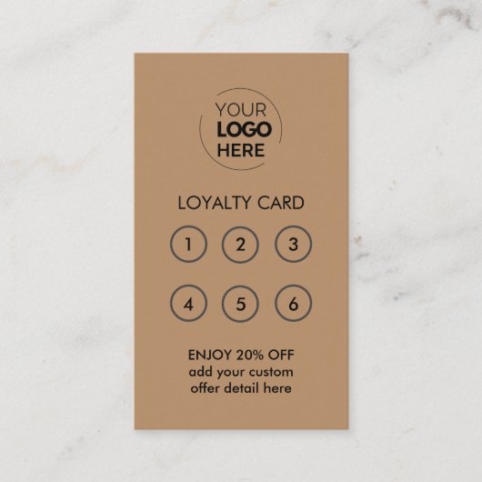 ビジネスロゴ |ブラウンプロフェッショナル会社 ロイヤリティカード (正面)