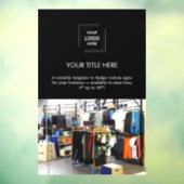 ビジネスロゴ | ブラックプロフェッショナルフォト ウィンドウサイン (シート3)