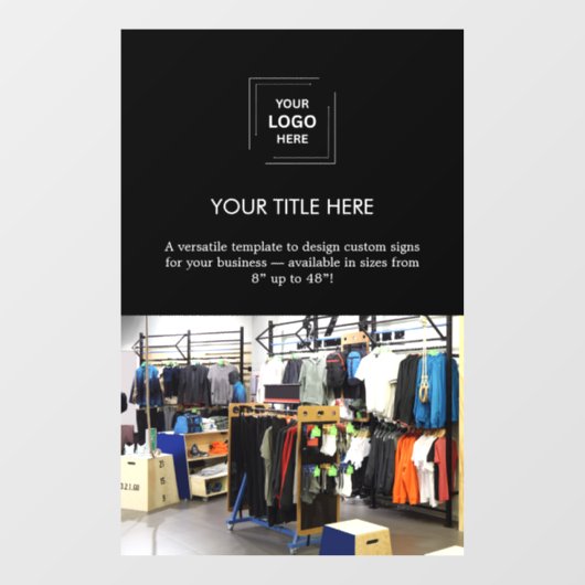 ビジネスロゴ | ブラックプロフェッショナルフォト ウィンドウサイン (シート)