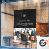 ビジネスロゴ | ブラックプロフェッショナルフォト ウィンドウサイン (カフェ窓)