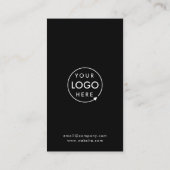 ビジネスロゴ |ブラックプロフェッショナル会社パンチ ロイヤリティカード (裏面)