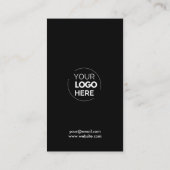 ビジネスロゴ |ブラックプロフェッショナル会社ロイヤリティ ロイヤリティカード (裏面)