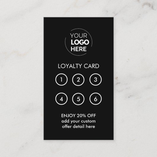 ビジネスロゴ |ブラックプロフェッショナル会社ロイヤリティ ロイヤリティカード (正面)