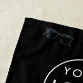 ビジネスロゴ |ブラックプロモモダンプロモスタイリッシューション ビーチタオル (インサイチュ)