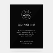 ビジネスロゴ |ブラックプロモーションプロフェッショナル アクリルサイン (正面)