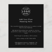 ビジネスロゴ |ブラックミニマリストのプロモーションフライヤー チラシ (裏面)