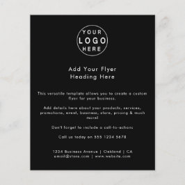 ビジネスロゴ |ブラックミニマリストのプロモーションフライヤー チラシ