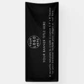 ビジネスロゴ |ブラックモダンの6広告バナー 横断幕 (縦)