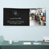 ビジネスロゴ |ブラックモダンプロモーション写真6' 横断幕 (トレードショー)