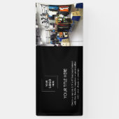 ビジネスロゴ |ブラックモダンプロモーション写真6' 横断幕 (縦)