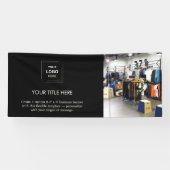 ビジネスロゴ |ブラックモダンプロモーション写真6' 横断幕 (横)