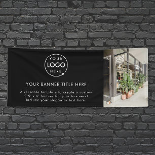 ビジネスロゴ  ブラックモダンプロモーション写真6' 横断幕