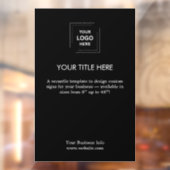 ビジネスロゴ |ブラックモダンプロモーション ウィンドウサイン (シート2)