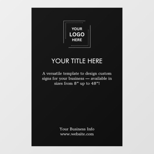 ビジネスロゴ |ブラックモダンプロモーション ウィンドウサイン (シート)