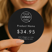 ビジネスロゴ |ブラック製品価格ラベルシール ラウンドシール