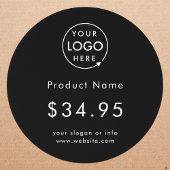ビジネスロゴ |ブラック製品価格ラベルシール ラウンドシール