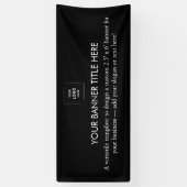 ビジネスロゴ | ブラック モダン 6' 広告バナー 横断幕 (縦)