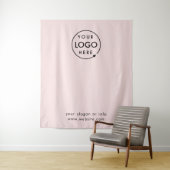 ビジネスロゴ | ブラッシュピンクの写真用背景 タペストリー (インサイチュ)