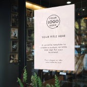 ビジネスロゴ | ブラッシュピンク プロフェッショナル フェミニン ウィンドウサイン