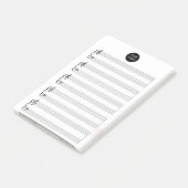 ビジネスロゴ |プロフェッショナル空白の楽譜なし ポストイット (アングル)