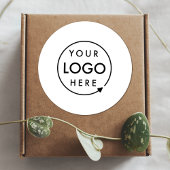 ビジネスロゴ プロフェッショナル モダン ミニマル ホワイト ラウンドシール