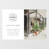 ビジネスロゴ |プロモーション用フォトシンプルホワイトページ ウィンドウサイン (シート)