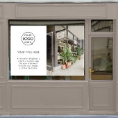 ビジネスロゴ |プロモーション用フォトシンプルホワイトページ ウィンドウサイン