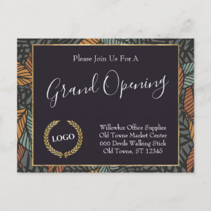 ビジネスロゴ・プロモーション葉企業の金ゴールド ポストカード