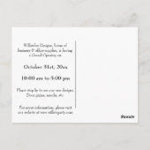 ビジネスロゴ・プロモーション葉企業の金ゴールド ポストカード (裏面)