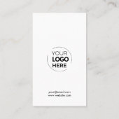 ビジネスロゴ |ホワイトプロフェッショナル会社 ロイヤリティカード (裏面)