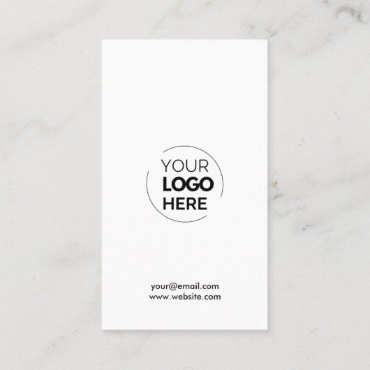 ビジネスロゴ |ホワイトプロフェッショナル会社 ロイヤリティカード (裏面)