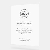 ビジネスロゴ |ホワイトミニマリストのモダンシンプル アクリルサイン (傾斜)