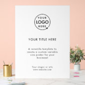 ビジネスロゴ |ホワイトミニマリストのモダンシンプル アクリルサイン (ウェディング)