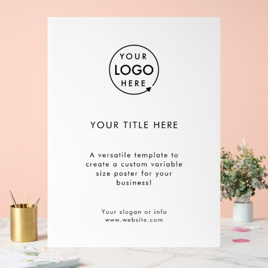 ビジネスロゴ |ホワイトミニマリストのモダンシンプル アクリルサイン (ウェディング)