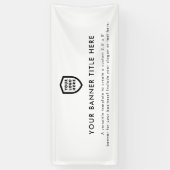 ビジネスロゴ |ホワイトミニマルモダンスシンプルリスト6' 横断幕 (縦)