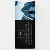 ビジネスロゴ |ホワイトモダンミニマリスト写真6' 横断幕 (縦)