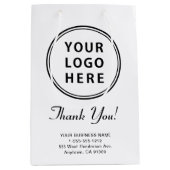 ビジネスロゴ ミディアムペーパーバッグ (正面)