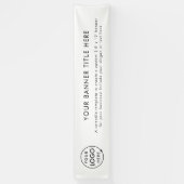 ビジネスロゴ |ミニマシンプルリストモダンホワイト12' 横断幕 (縦)