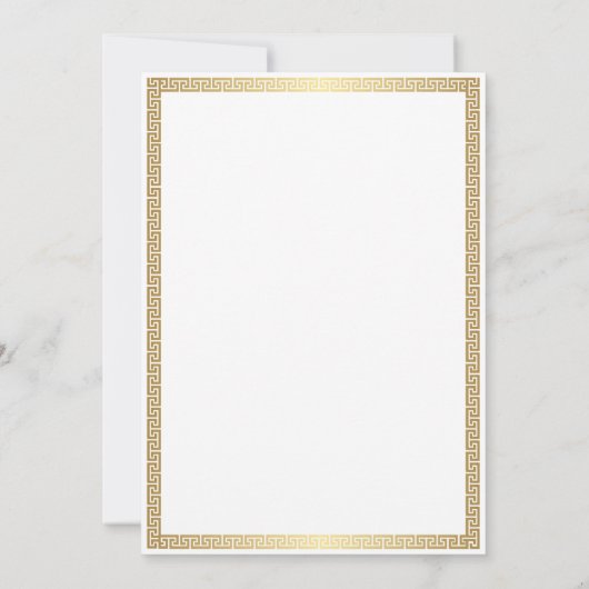 ビジネスロゴ |ミニマモダンリストの金ゴールド縁どレット サンキューカード (裏面)