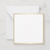 ビジネスロゴ |ミニマモダンリストの金ゴールド縁どレット ノートカード (裏面)