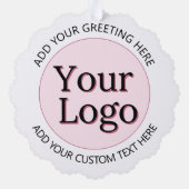 ビジネスロゴ |ミニマリストのクリーンシンプルクリスマス オーナメントカード (裏面)