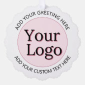 ビジネスロゴ |ミニマリストのクリーンシンプルクリスマス オーナメントカード (正面)