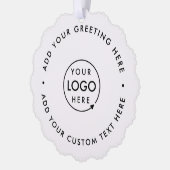 ビジネスロゴ |ミニマリストのクリーンシンプルクリスマス オーナメントカード (左)