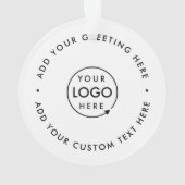 ビジネスロゴ |ミニマリストのクリーンシンプルクリスマス オーナメント (裏面)