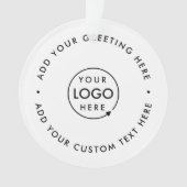 ビジネスロゴ |ミニマリストのクリーンシンプルクリスマス オーナメント (正面)